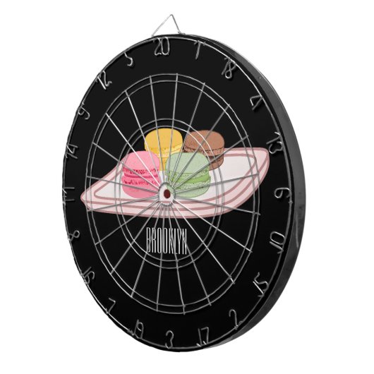 Cible De Fléchettes Caricature de Macaron (Devant droit)