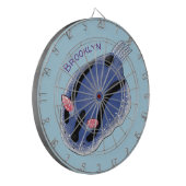 Cible De Fléchettes Caricature de nudibranche bleu mignon (Devant gauche)