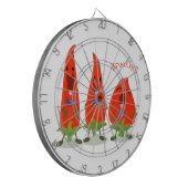 Cible De Fléchettes Caricature de piments chantants mignons (Devant gauche)