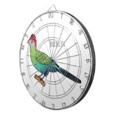 Cible De Fléchettes Caricature de turaco à crête rouge (Devant droit)