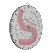 Cible De Fléchettes Caricature de vers de terre rose joli (Devant gauche)