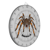 Cible De Fléchettes Caricature déplaisante de tarantule brun et orange (Devant gauche)