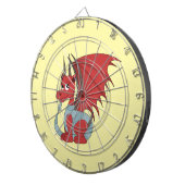 Cible De Fléchettes Caricature Dragon Rouge (Devant droit)