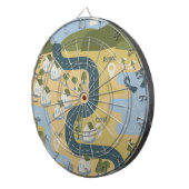 Cible De Fléchettes Caricature élégante paysage carte de voyage (Devant droit)