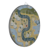 Cible De Fléchettes Caricature élégante paysage carte de voyage (Devant gauche)