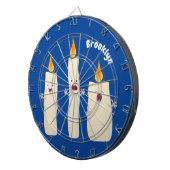 Cible De Fléchettes Caricature en trois chandelles mignonnes (Devant droit)