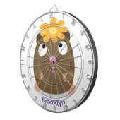 Cible De Fléchettes Caricature joyeuse de cobaye mignonne (Devant droit)