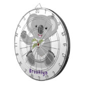 Cible De Fléchettes Caricature joyeux koala agitant (Devant droit)