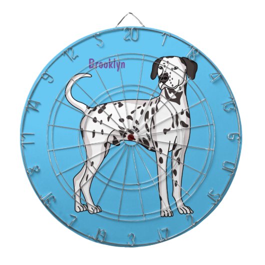 Cible De Fléchettes Caricature pour chien dalmate (Devant)