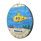 Cible De Fléchettes Caricature sous-marine joyeuse (Devant droit)