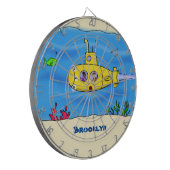 Cible De Fléchettes Caricature sous-marine joyeuse (Devant gauche)