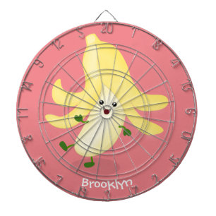 Cible De Fléchettes Caricature sur la banane de Cute kawaii