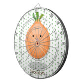 Cible De Fléchettes Caricature vert oignon brun joli (Devant droit)