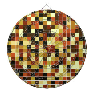 Cible De Fléchettes Carreaux de Piscine, Carreaux de Mosaïque Marrons,