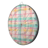Cible De Fléchettes Carreaux Vichy Multicolores (Devant droit)
