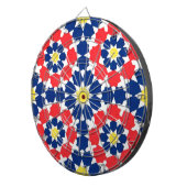 Cible De Fléchettes carte à fléchettes abstraite rouge bleu jaune (Devant droit)