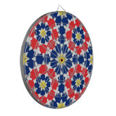 Cible De Fléchettes carte à fléchettes abstraite rouge bleu jaune (Devant gauche)