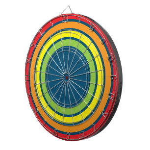 Cible De Fléchettes carte à fléchettes arc-en-ciel rétro