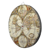 Cible De Fléchettes Carte ancienne du monde par Frederick de Wit, vers (Devant droit)
