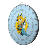 Cible De Fléchettes Carte de dessin d'abeille Superhero (Devant droit)
