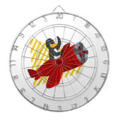 Cible De Fléchettes Carte de dessin de pingouin volant (Devant)