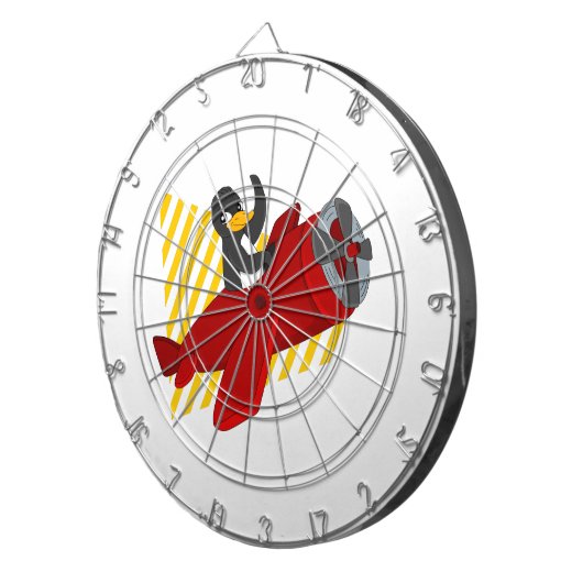 Cible De Fléchettes Carte de dessin de pingouin volant (Devant droit)