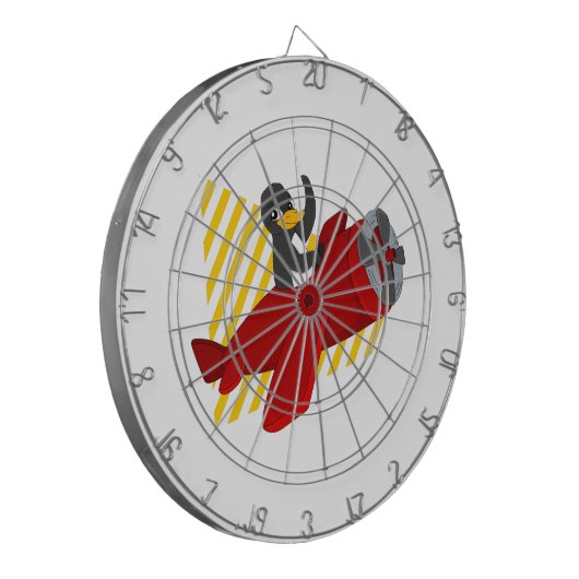 Cible De Fléchettes Carte de dessin de pingouin volant (Devant gauche)