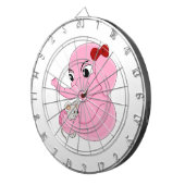 Cible De Fléchettes Carte de dessin pour fille d'éléphant mignonne (Devant droit)