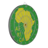 Cible De Fléchettes Carte de l'Afrique Jaune Funky (Devant gauche)