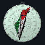 Cible De Fléchettes Carte de Palestine avec drapeau et Motif Keffiyeg<br><div class="desc">Carte de Palestine avec Drapeau et Keffiyeh Motif Design symbole de résistance et de liberté. Si l'on remonte aux années 1960 et à l'émergence du mouvement de résistance palestinienne, l'homme politique palestinien de premier plan, Yasser Arafat, a renforcé ce sens derrière le keffiyeh. Le keffiyeh est devenu la marque de...</div>