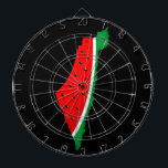 Cible De Fléchettes Carte de Palestine Watermelon Symbole de la libert<br><div class="desc">Carte de Palestine remplie de Watermelon,  symbole de la liberté,  même les couleurs de la carte palestinienne que les occupants illégaux de ce beau pays ont interdit. Le pastèque express les souffrances du peuple palestinien. Je suis avec la Palestine. La Palestine sera libre</div>