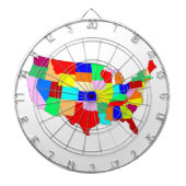 Cible De Fléchettes Carte de Patchwork USA (Devant)