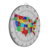 Cible De Fléchettes Carte de Patchwork USA (Devant gauche)