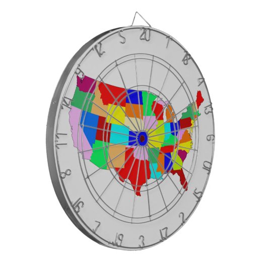 Cible De Fléchettes Carte de Patchwork USA (Devant gauche)