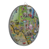 Cible De Fléchettes Carte des loisirs du Texas (Devant gauche)