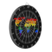 Cible De Fléchettes Carte du monde de la fierté LGBT (Devant gauche)