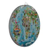 Cible De Fléchettes Carte du monde des animaux (Devant gauche)