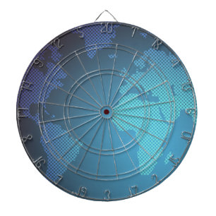 Cible De Fléchettes Carte du monde numérique en dégradé de points