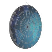 Cible De Fléchettes Carte du monde numérique en dégradé de points (Devant gauche)