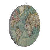 Cible De Fléchettes Carte du monde vintage (Devant gauche)