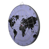 Cible De Fléchettes carte graphique noire du monde (Devant droit)