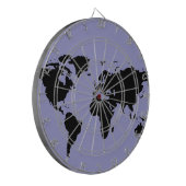 Cible De Fléchettes carte graphique noire du monde (Devant gauche)