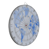 Cible De Fléchettes Carte Mondiale Crumplé bleu pâle (Devant gauche)