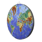 Cible De Fléchettes Carte mondiale géographique internationale (Devant droit)