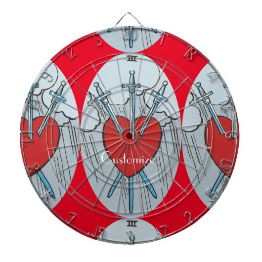 Cible De Fléchettes Carte Tarot 3 épées Thunder_Cove (Devant)