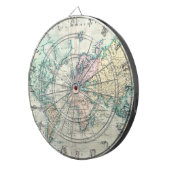 Cible De Fléchettes Carte vintage du monde (1801) (Devant droit)