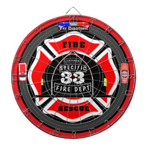 Cible De Fléchettes Casque de service d'incendie personnalisé côté vil
