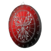 Cible De Fléchettes Cendres noires rouges et Règlement sur le Phoenix (Devant droit)