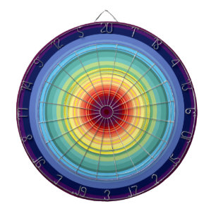 Cible De Fléchettes cercle arc-en-ciel