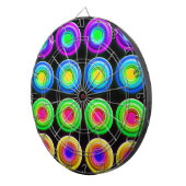 Cible De Fléchettes Cercles 3D colorés funky (Devant droit)